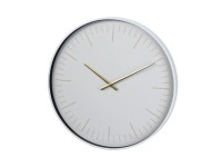Nástenné hodiny, biela so zlatými ručičkami, pr. 50 x 4 cm