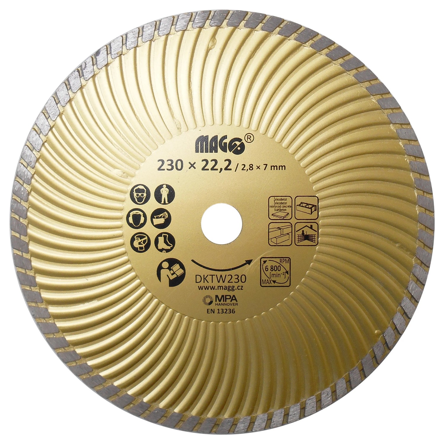 E-shop MAGG Diamantový kotúč TURBO-W 230 x 22,2 mm