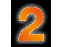 Conacord Reflexné domové číslo 2, oranžové, 8 cm