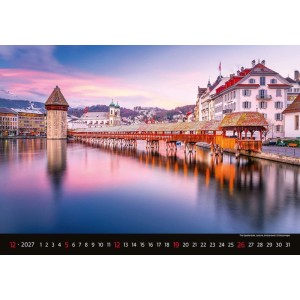 Helma 365 Nástenný mesačný kalendár 2027 Mosty 31,5 x 45 cm