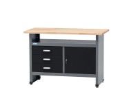 Küpper Odkladací stolík 12089, 1 dvierka/3 zásuvky (12 cm)/1 polica 84x120x60 cm