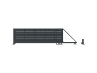 JARMEX Posuvná brána NOVARA s pohonom, antracit RAL7016, 1420 x 4000/6000 mm P JARMEX Posuvná brána NOVARA s pohonom, antracit RAL7016, 1420 x 4000/6000 mm P