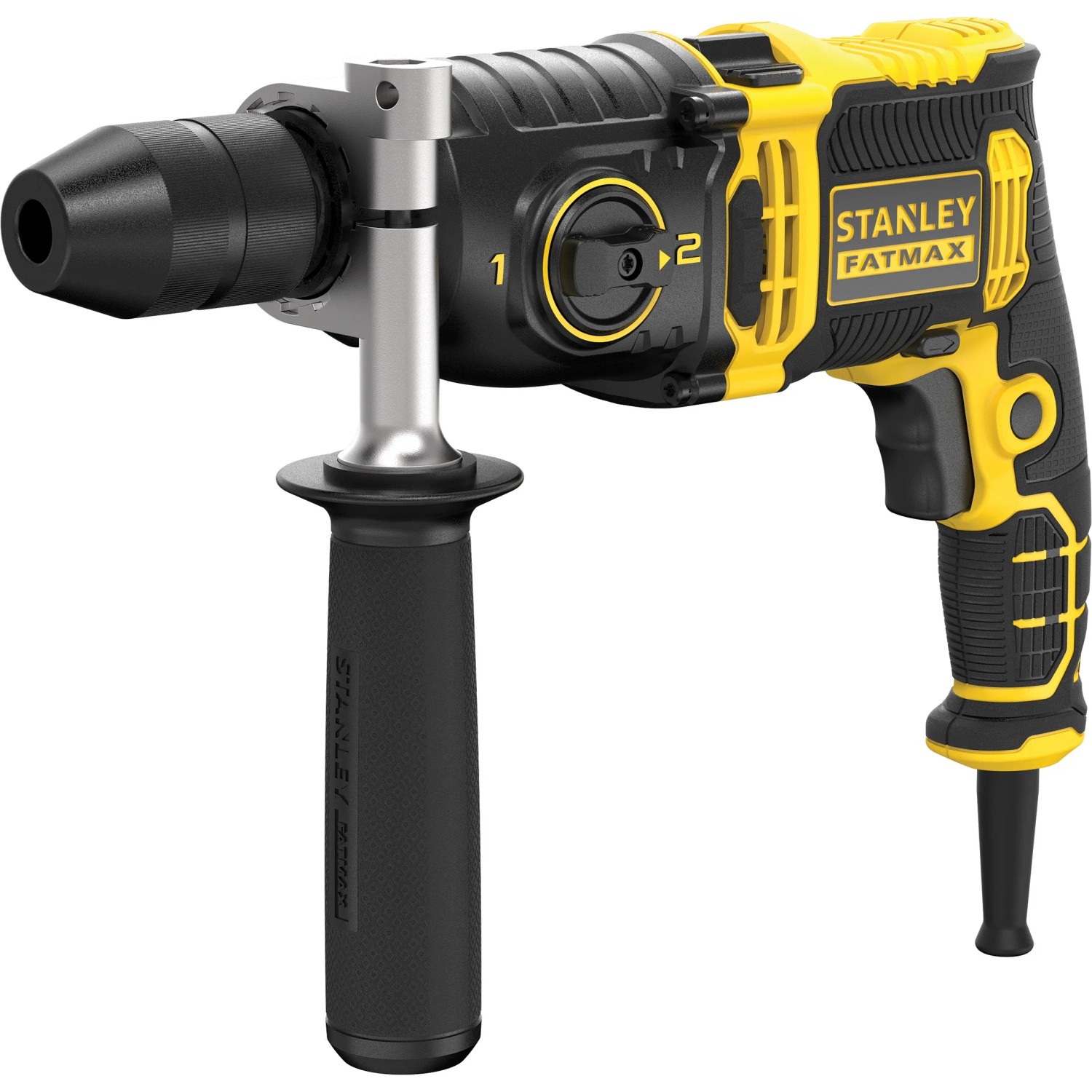 E-shop STANLEY FATMAX Dvojrýchlostná príklepová vŕtačka FMEH850K-QS, 850W vr. kufríka