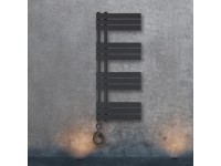 Elektrický radiátor do kúpeľne Limburg, 700 W, čierna, 120 x 50 cm