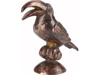 Dekoratívny vtáčik Dark Wonder bronzovo-zlatý, 15 x 16,5 x 17,5 cm