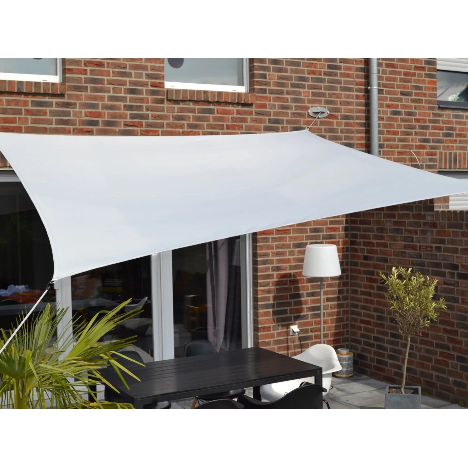 E-shop Floracord Slnečná plachta obdĺžniková striebornosivá 200 g/m2, 400 x 300 cm