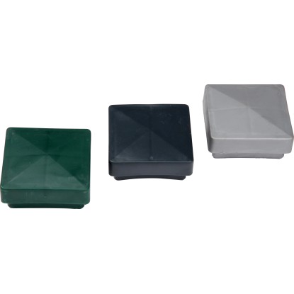 Náhradné kryty stĺpikov, plast, 60 x 60 mm strieborné