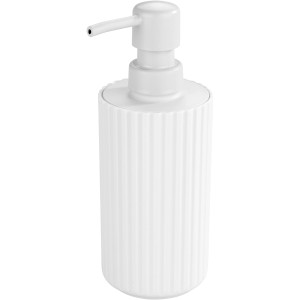 Biely dávkovač mydla Allstar Minas s rebrovaným dizajnom, objem 280 ml.