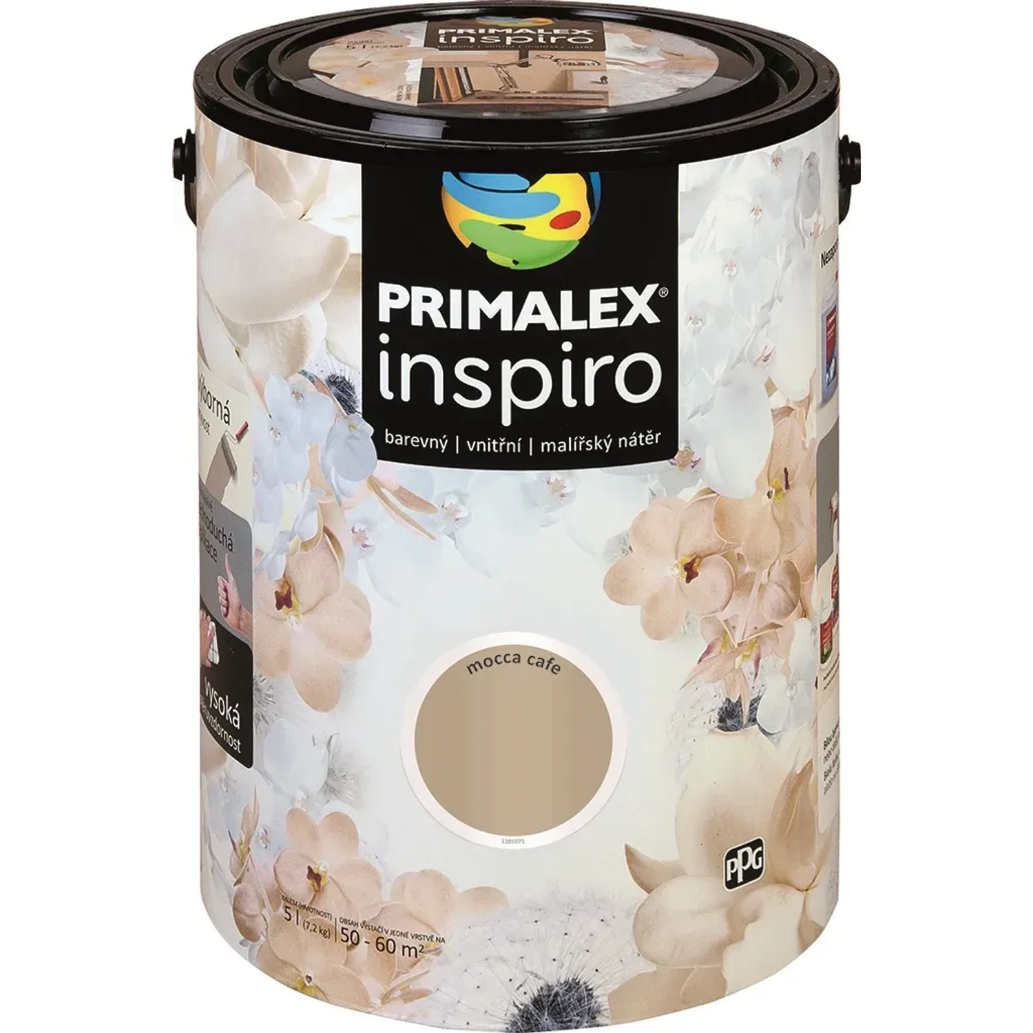 E-shop PRIMALEX Farebný vnútorný maliarsky náter Inspiro mocca cafe 5 l