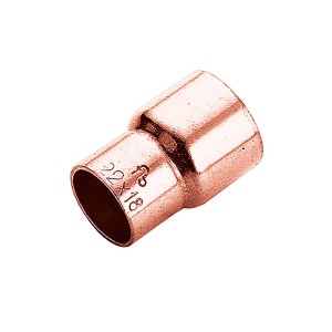 t.b.t. Medená spájkovacia tvarovka, redukcia 22x18 mm pre inštalatérske a vykurovacie inštalácie.