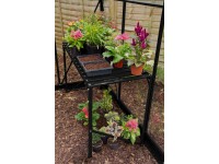 Vitavia Hliníkový stôl s 1 odkladacou plochou 121 cm x 54 cm x 76 cm čierny