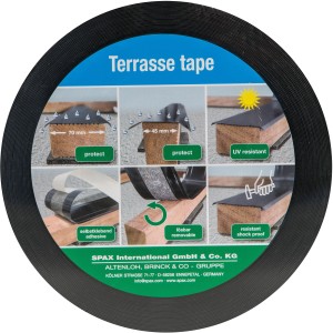 SPAX® Tape 87 PE, samolepiaca, rolka 87 mm x 30 m pre terasové dosky. Chráni pred vlhkosťou.