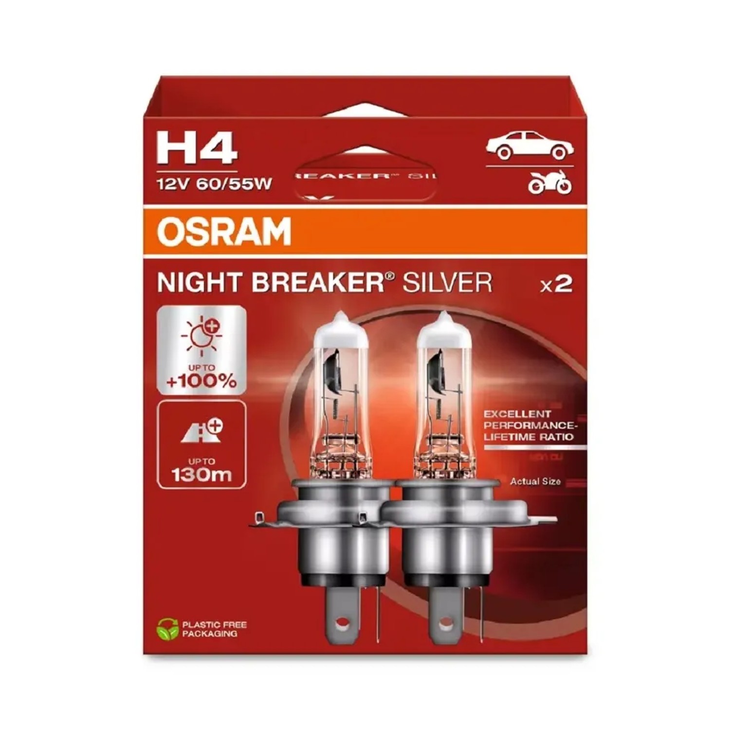 E-shop OSRAM Autožiarovka Night Breaker Silver (Next Gen) H4, 60/55W, 12V, 2ks(HFB ECO)