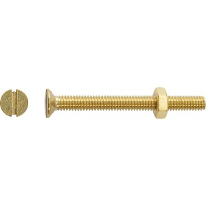 Závitová skrutka so zápustnou hlavou PZ mosadzná M5 x 40 mm, 8 ks + matica