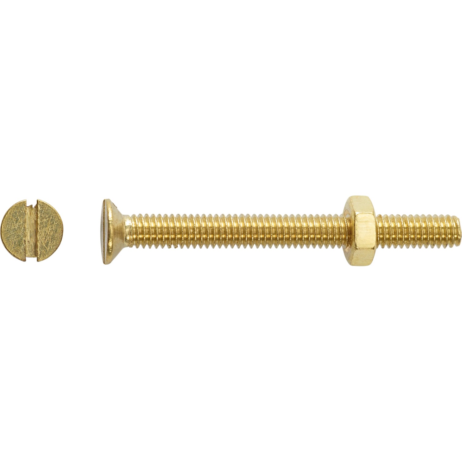 E-shop Závitová skrutka so zápustnou hlavou PZ mosadzná M5 x 40 mm, 8 ks + matica
