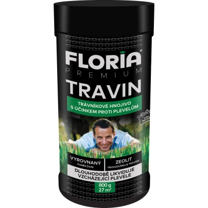 FLORIA Trávnikové hnojivo s účinkom proti burine TRAVIN 800 g