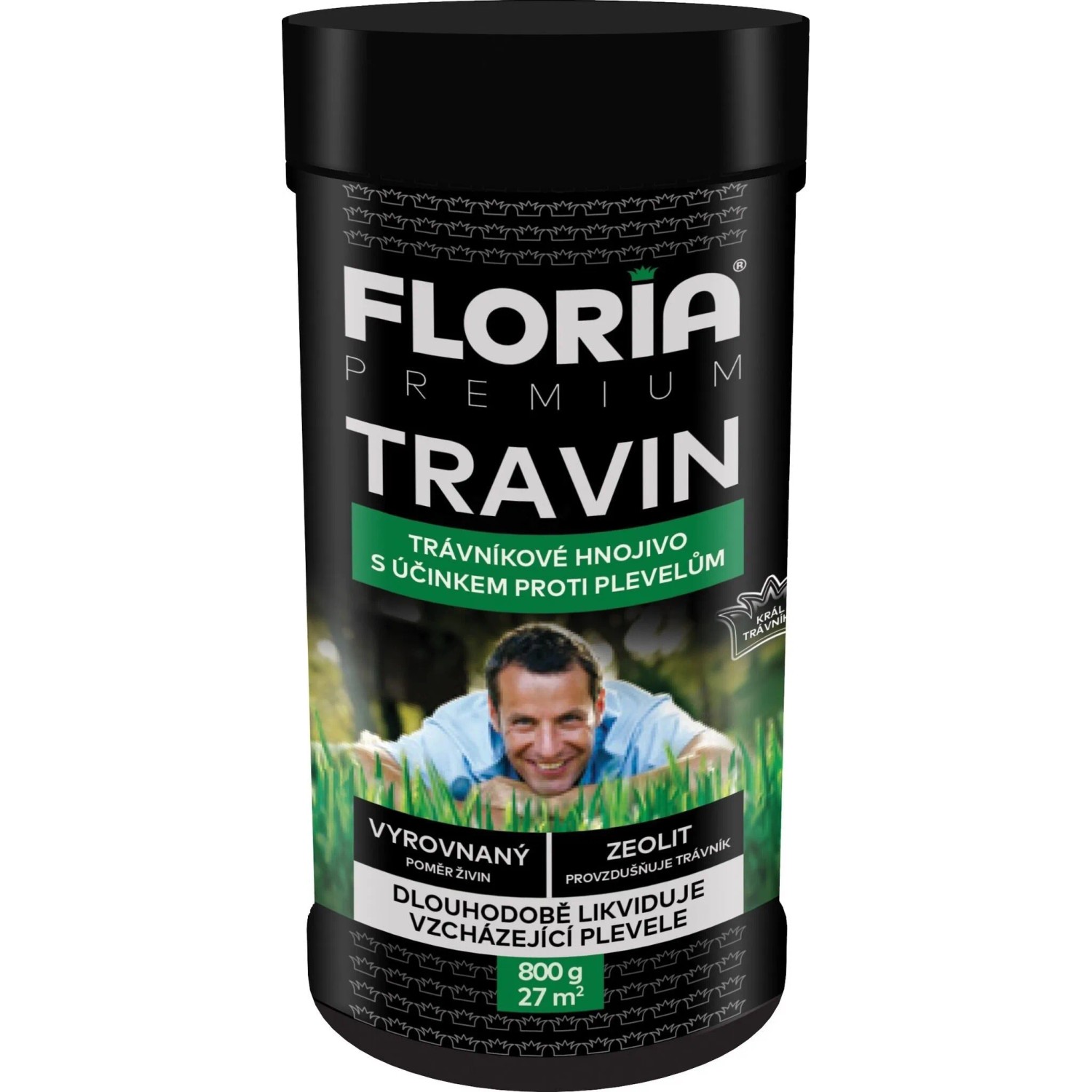 E-shop FLORIA Trávnikové hnojivo s účinkom proti burine TRAVIN 800 g