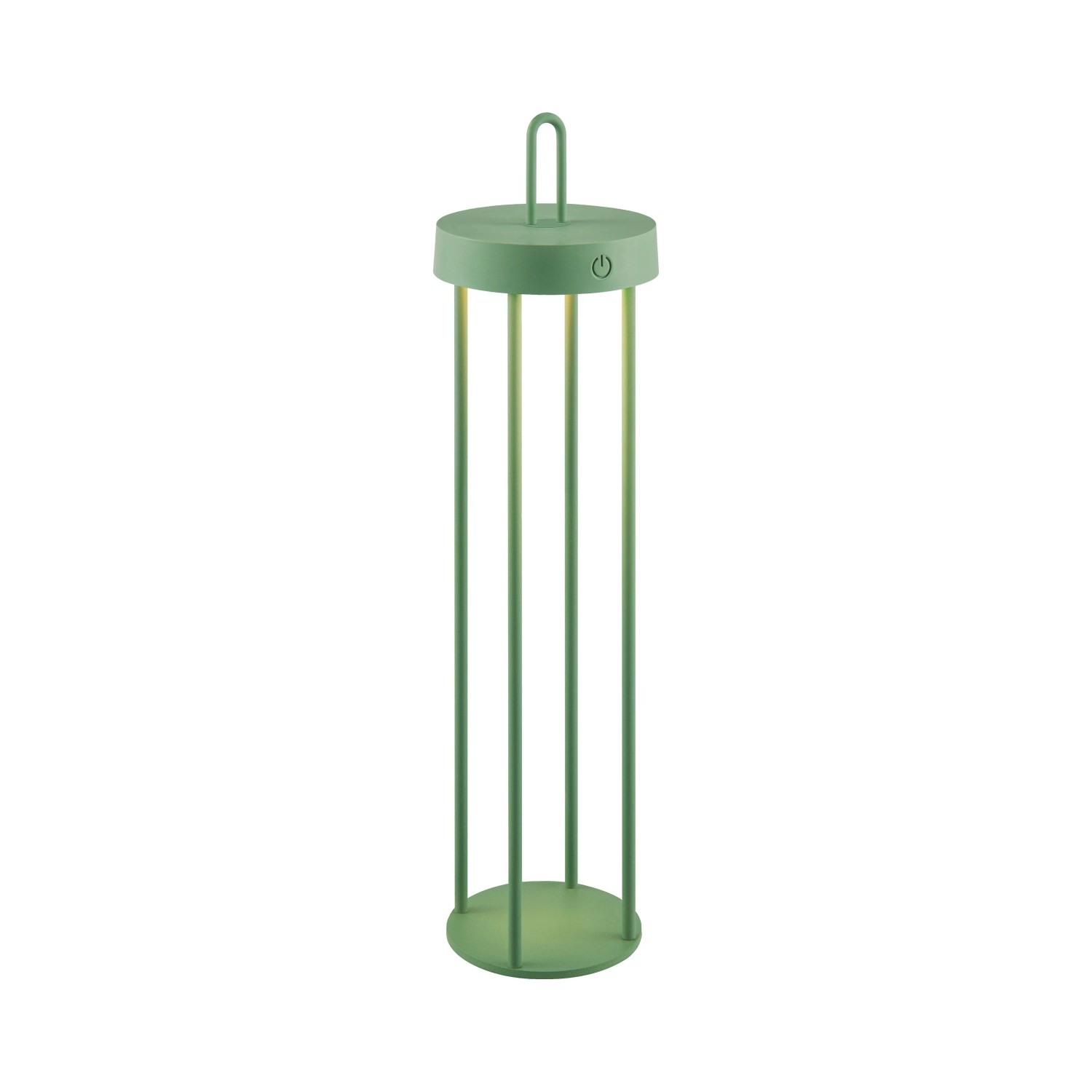 E-shop Just Light. Nabíjacia stolná LED lampa Anselm IP44 zelená pr. 12,8 x 50,4 cm