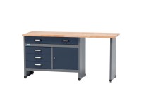 Küpper Dielenský pracovný stôl 12033, 1 dvierka/4 zásuvky 84 x 170 x 60 cm
