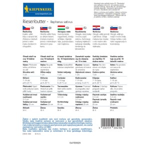 Balíček semien reďkovky obrovskej maslovej: Raphanus sativus, semená zeleniny do záhrady.