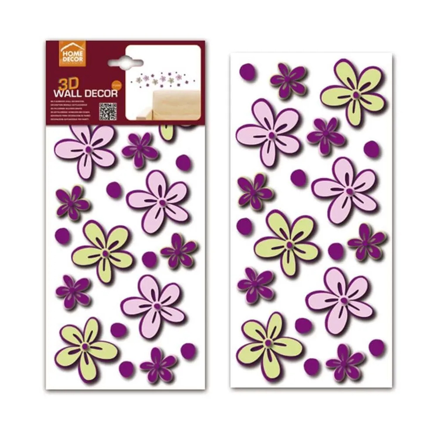 E-shop Crearreda Samolepiaca dekorácia Little Flowers 3D