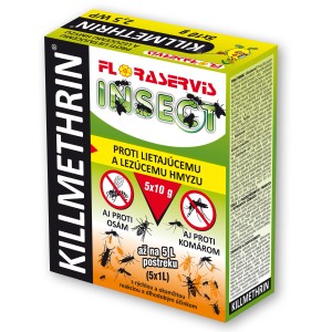Killmethrin insekticíd na hubenie hmyzu, balenie 5x10g.
