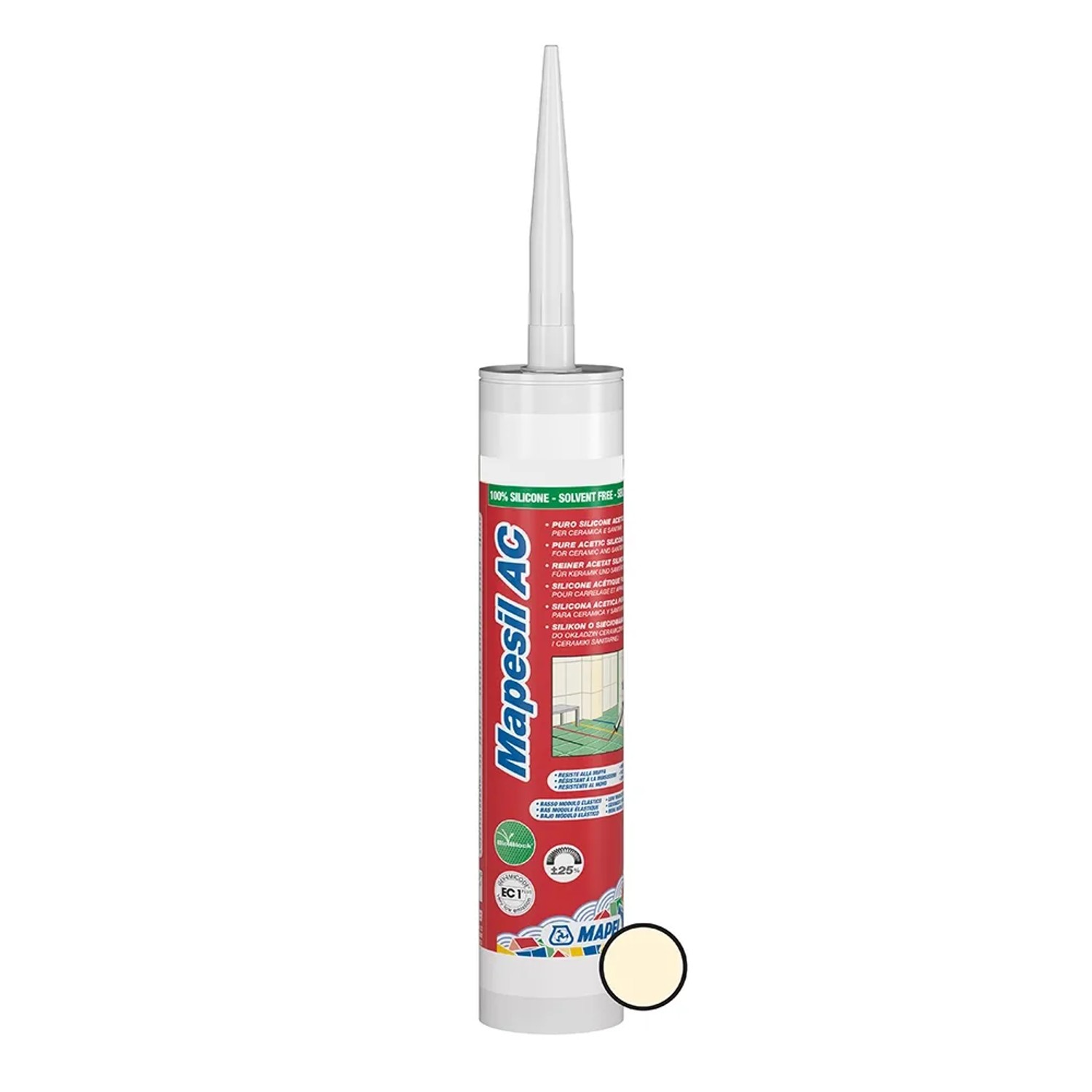 E-shop Mapei Silikónový tesniaci tmel Mapesil AC 310 ml, 131 vanilková