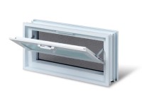 Okno vetracie plastové, biele, 38 x 19 x 8 cm