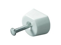 Hettich Nosník police s klincom, biela, 14,5 x 7,5 mm, 20 ks