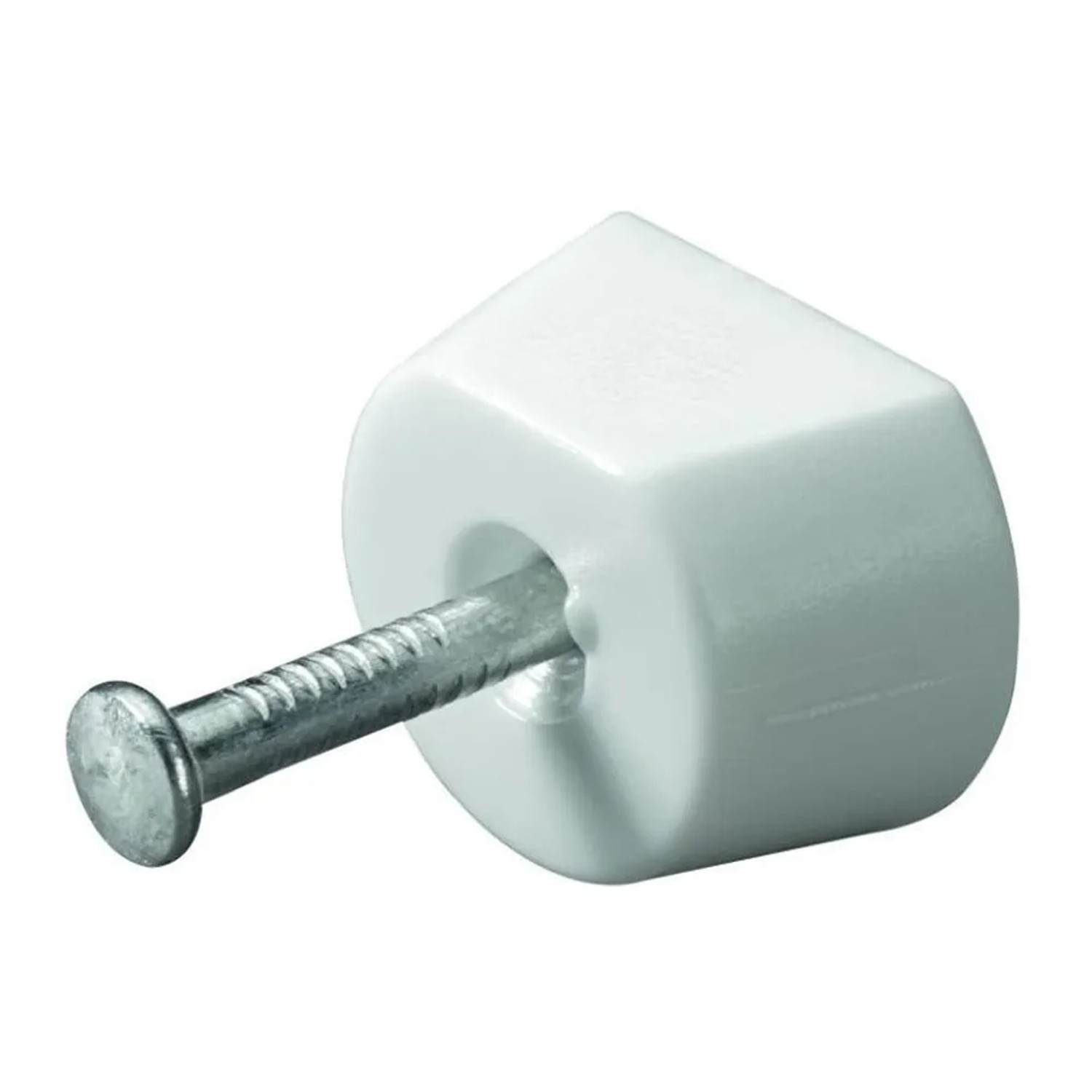 E-shop Hettich Nosník police s klincom, biela, 14,5 x 7,5 mm, 20 ks
