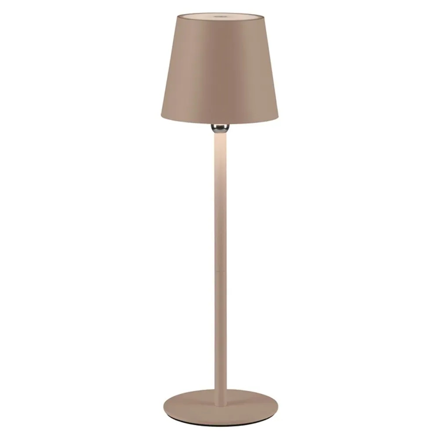 E-shop Just Light Nabíjacia stolná LED lampa Boteria, 2,5W, IP54, piesková, pr. 11x37cm