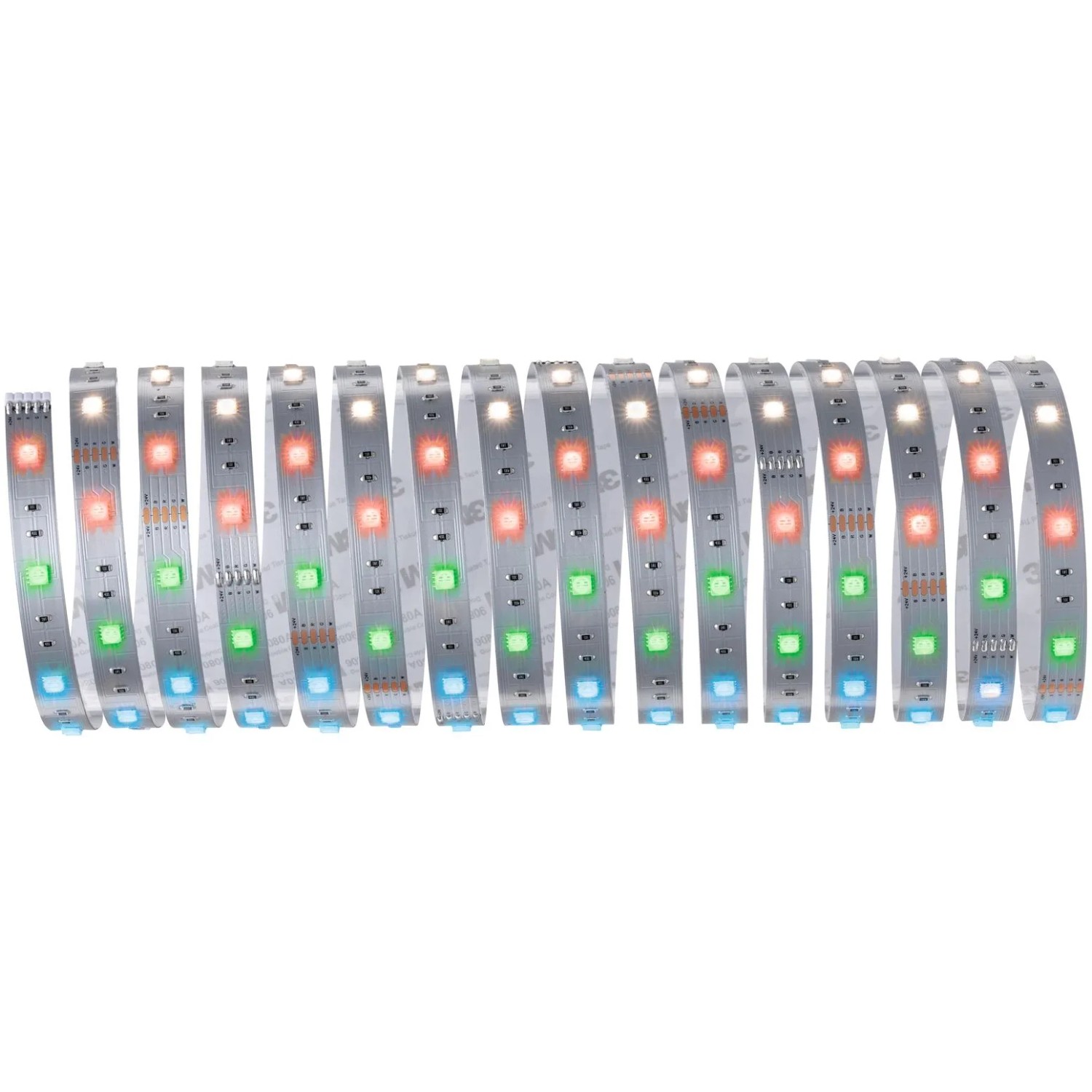 E-shop Paulmann MaxLED 250 pásik RGBW 3000K, IP20, 32W 24V, strieborný, 5 m
