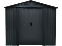 Floraworld Záhradný domček so sedlovou strechou I antracit 236 x 174 x 206 cm