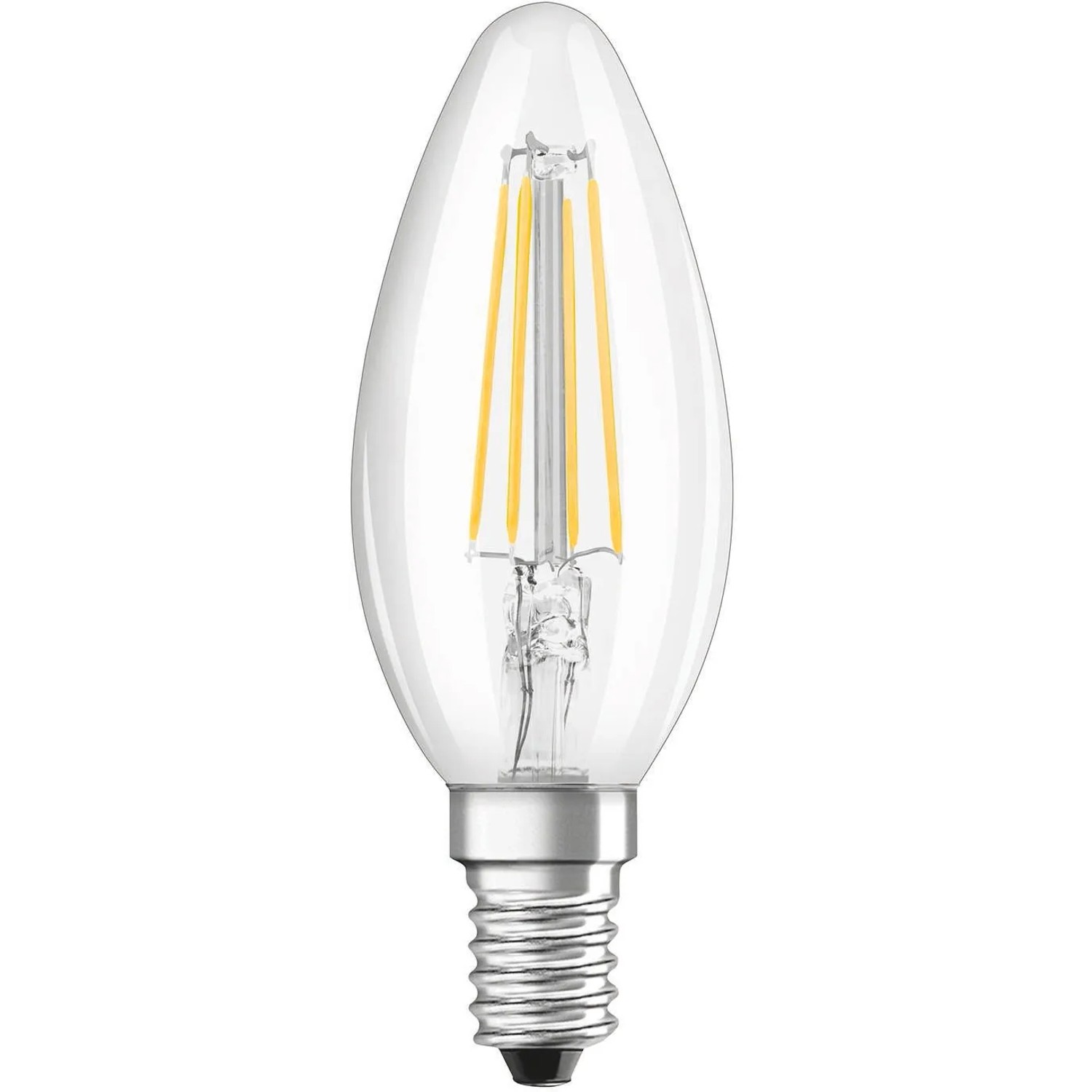 E-shop OSRAM LED žiarovka Base Classic B40, E14, 4 W, 470 lm, 2700 K, číra, 2 ks