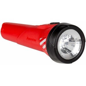 Červené vodotesné svietidlo Energizer s batériami. Vodotesné, ideálne pre outdoor a núdzové situácie.