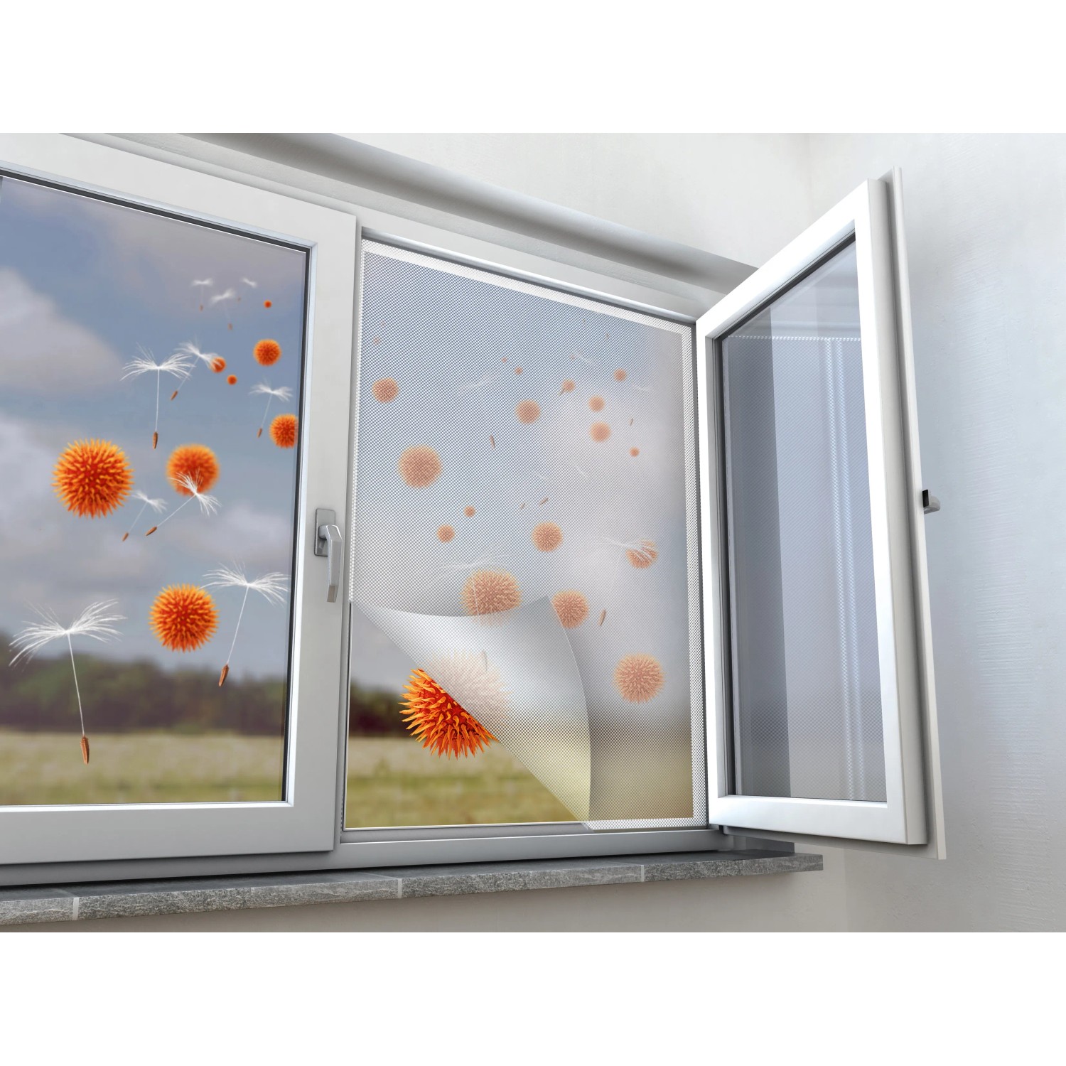 E-shop OBI Sieť na okná proti peľu 130 x 150 cm antracitová