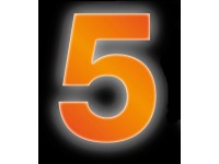 Conacord Reflexné domové číslo 5, oranžové, 8 cm