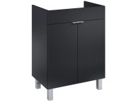 Roca Umývadlová skrinka Cheese 2.0 2D, čierna matná s nožičkami, 80,9x60x38,4 cm