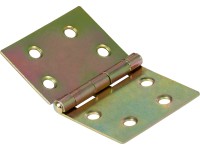 Široký záves nažlto pozinkovaný 75 mm x 50 mm