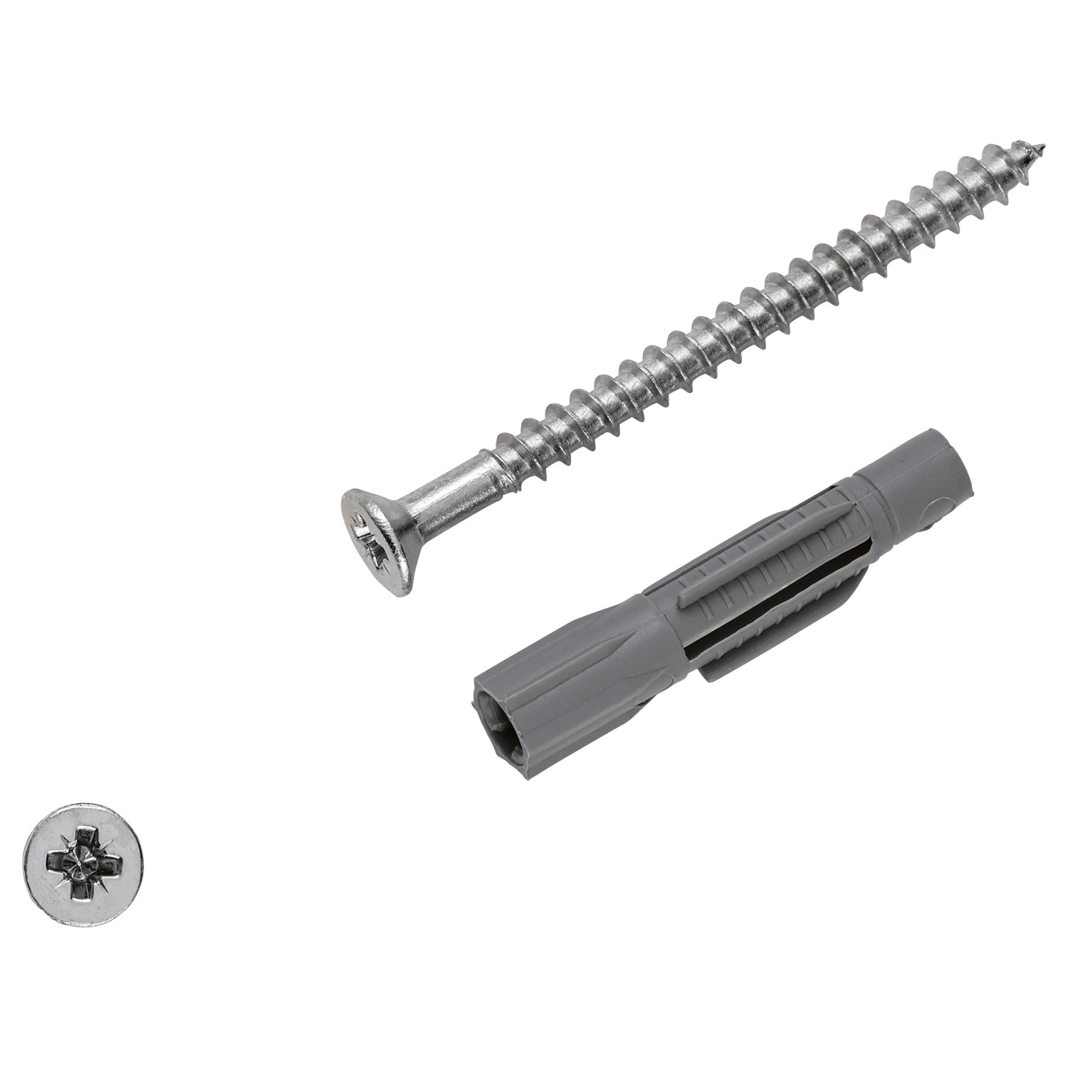 E-shop LUX-TOOLS Univerzálna hmoždinka pr. 6 x 33 mm, vr. skrutiek PZ2 4,5x50 mm, 50 ks