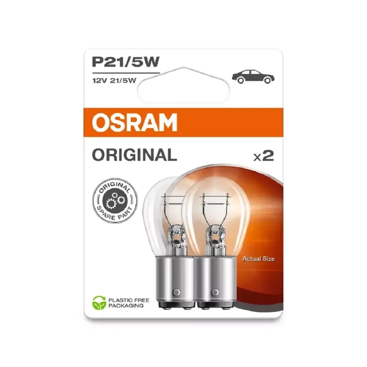 E-shop OSRAM Pomocná autožiarovka Original s kovovou päticou P21/5W, 12V, 2ks (BLI ECO)
