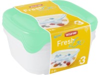 Curver Súprava dóz na potraviny Fresh&Go mätová 0,8 l, 3 ks