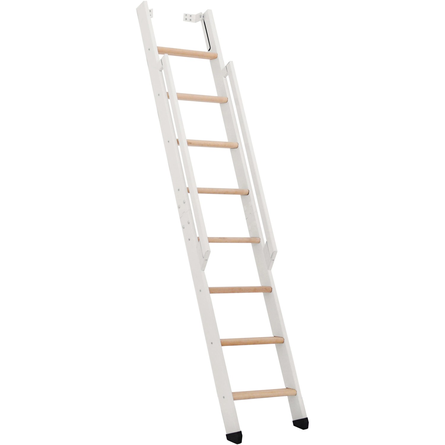 E-shop Minka STAIRS Priame rebríkové schodisko Strong buk/biela, 8 schodov, 199 cm