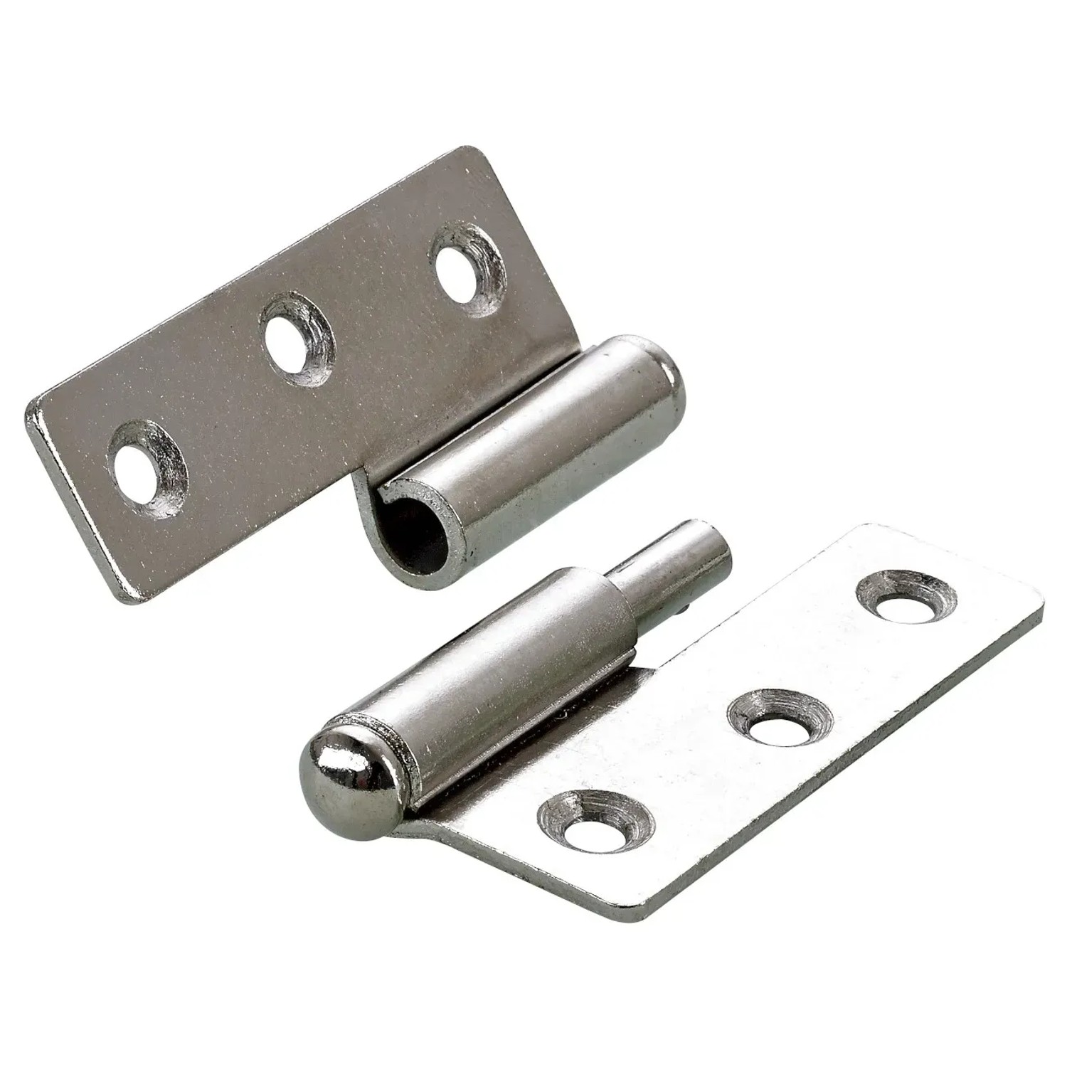 E-shop Hettich Nábytkový záves tupý, pravý, poniklovaný, 2 ks, 50 x 40 x 1,5 mm
