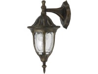 Rabalux Vonkajšia nástenná lampa Milano spodná, IP43, zlatá, 16,5 x 22 x 37 cm