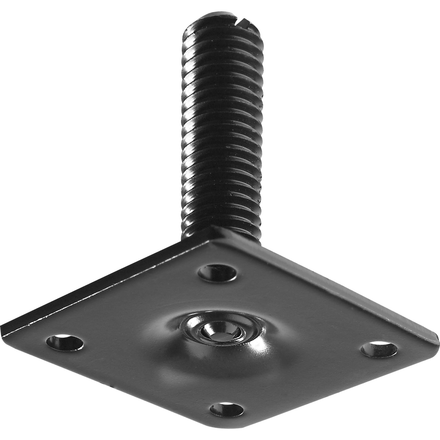 E-shop Hettich Montážna dostička so závitom M10, čierna, 90 x 90 mm