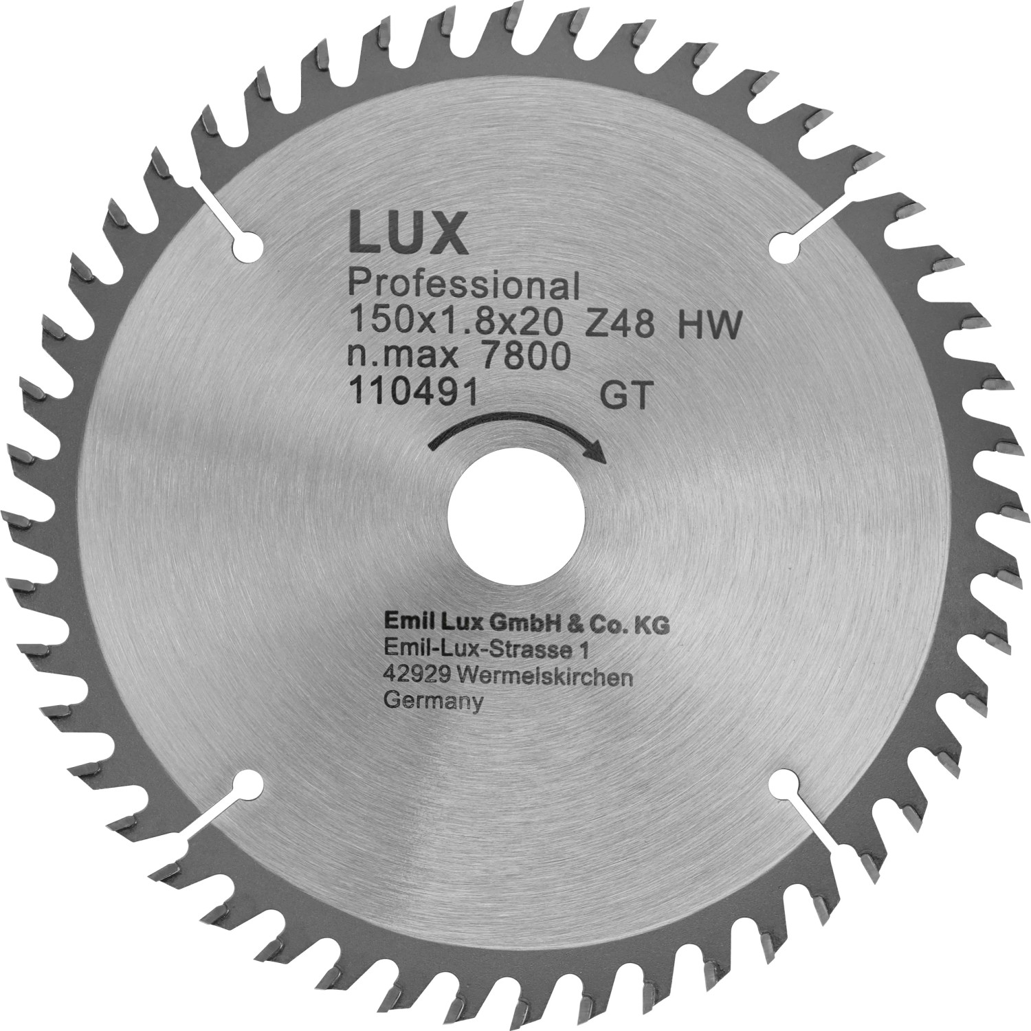 E-shop LUX-TOOLS Kotúč na okružnú pílu z tvrdokovu, 48 zubov, pr. 150 x 20 mm