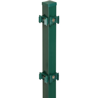 Floraworld Rohový plotový stĺpik s upínacími doskami zelená 4 x 4 x 220 cm