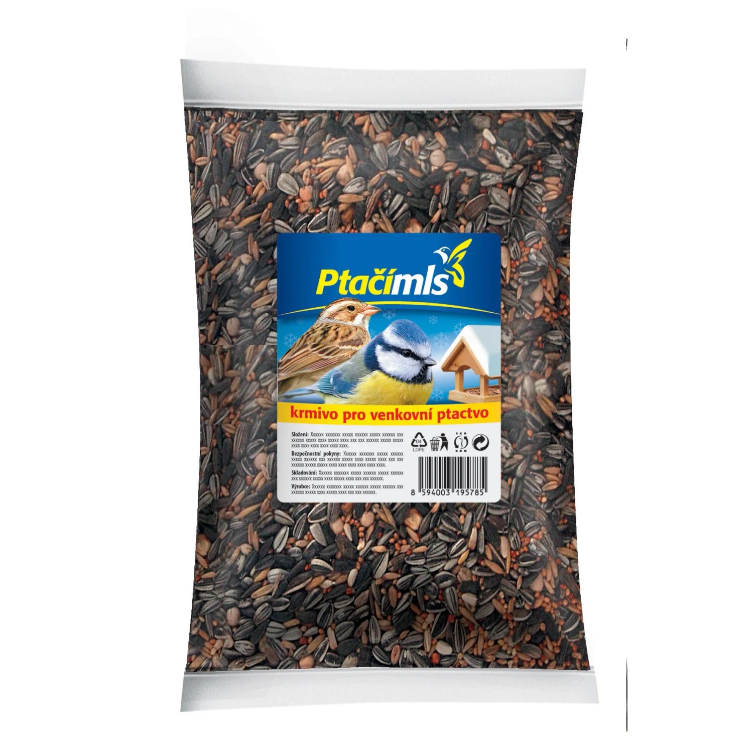 E-shop Ptačímls Krmivo pre vonkajšie vtáctvo, semienka mix, 800 g