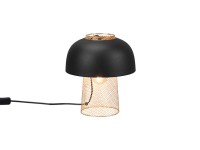 REALITY Stolová lampa PUNCH čierna matná 1 x E27 max. 25 W, pr. 25 x 28 cm